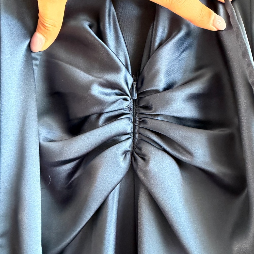 La Femme Navy Blue Prom Dress - Picture 10 of 10